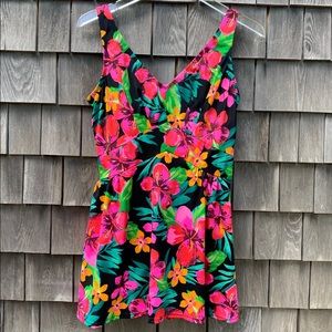 Tropical one piece Beach Belle swim suit retro 16